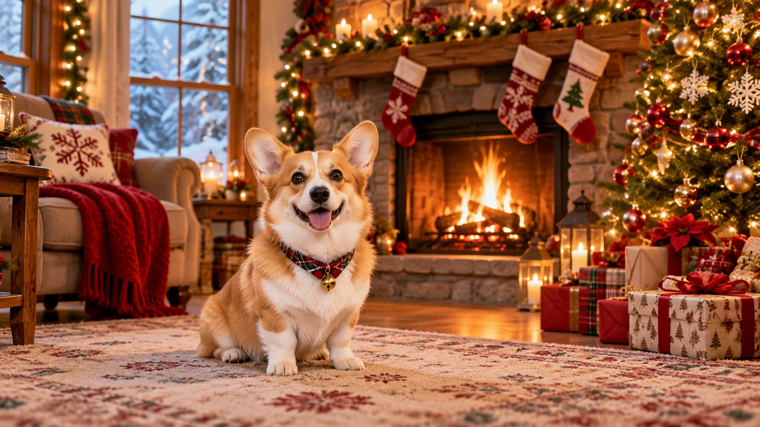 Create Christmas Backgrounds for Pet Photos
